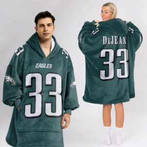Philadelphia Eagles Football Unisex Blanket Hoodie Custom Name And Number