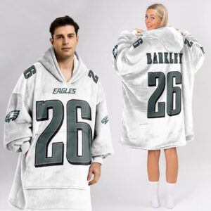 Philadelphia Eagles Football Unisex Blanket Hoodie Custom Name And Number