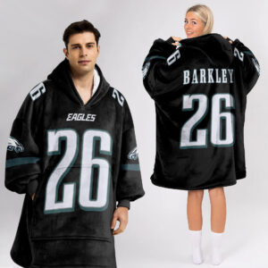 Philadelphia Eagles Football Unisex Blanket Hoodie Custom Name And Number