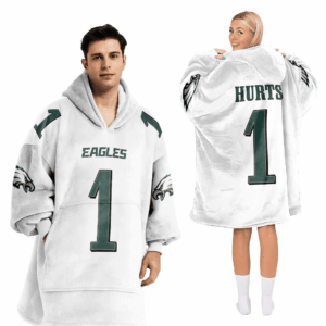 Philadelphia Eagles Football Unisex Blanket Hoodie Custom Name And Number