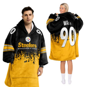 Pittsburgh Steelers Football Unisex Blanket Hoodie Custom Name And Number