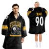 Pittsburgh Steelers Football Unisex Blanket Hoodie Custom Name And Number