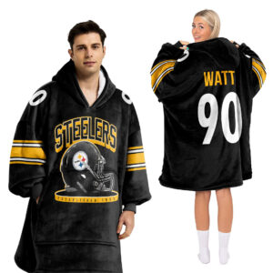 Pittsburgh Steelers Football Unisex Blanket Hoodie Custom Name And Number