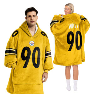 Pittsburgh Steelers Football Unisex Blanket Hoodie Custom Name And Number