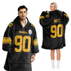 Pittsburgh Steelers Football Unisex Blanket Hoodie Custom Name And Number