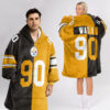 Pittsburgh Steelers Football Unisex Blanket Hoodie Custom Name And Number
