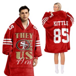 San Francisco 49ers Football Unisex Blanket Hoodie Custom Name And Number