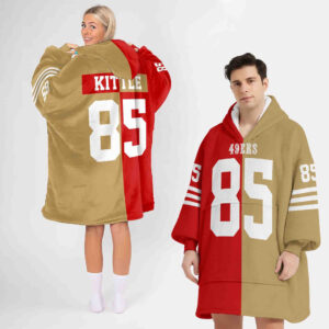 San Francisco 49ers Football Unisex Blanket Hoodie Custom Name And Number