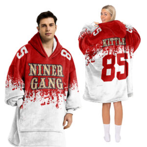 San Francisco 49ers Football Unisex Blanket Hoodie Custom Name And Number