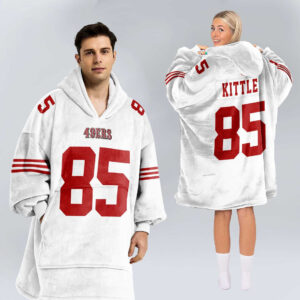 San Francisco 49ers Football Unisex Blanket Hoodie Custom Name And Number