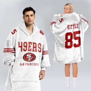 San Francisco 49ers Football Unisex Blanket Hoodie Custom Name And Number