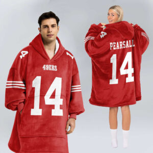 San Francisco 49ers Football Unisex Blanket Hoodie Custom Name And Number