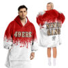 San Francisco 49ers Football Unisex Blanket Hoodie Custom Name And Number