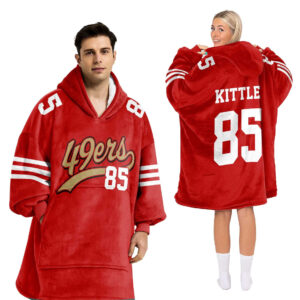 San Francisco 49ers Football Unisex Blanket Hoodie Custom Name And Number