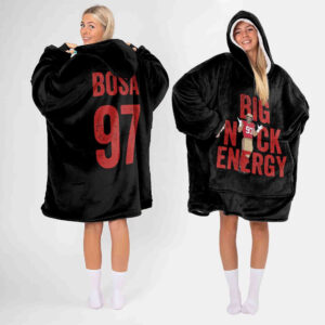 San Francisco 49ers Football Unisex Blanket Hoodie Custom Name And Number