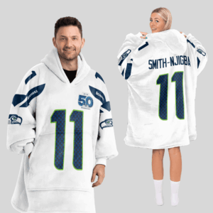 Seattle Seahawks Football Unisex Blanket Hoodie Custom Name And Number
