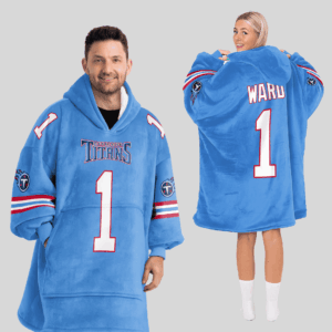 Tennessee Titans Football Unisex Blanket Hoodie Custom Name And Number