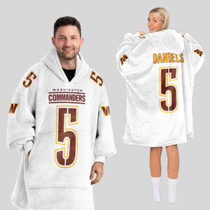 Washington Commanders Football Unisex Blanket Hoodie Custom Name And Number