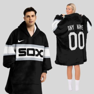 Chicago White Sox MLB Design Blanket Hoodie Custom Name And Number