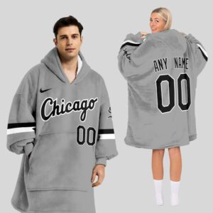 Chicago White Sox MLB Design Blanket Hoodie Custom Name And Number