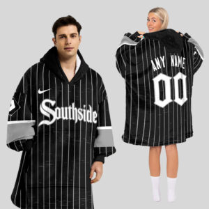 Chicago White Sox MLB Design Blanket Hoodie Custom Name And Number