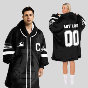 Cleveland Guardians MLB Design Blanket Hoodie Custom Name And Number