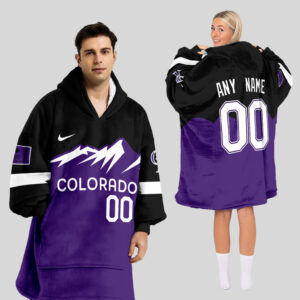 Colorado Rockies MLB Design Blanket Hoodie Custom Name And Number