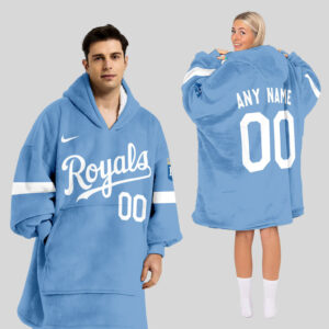 Kansas City Royals MLB Design Blanket Hoodie Custom Name And Number