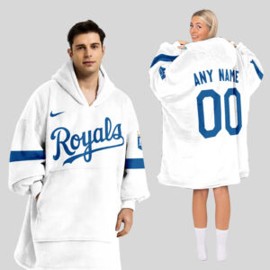 Kansas City Royals MLB Design Blanket Hoodie Custom Name And Number