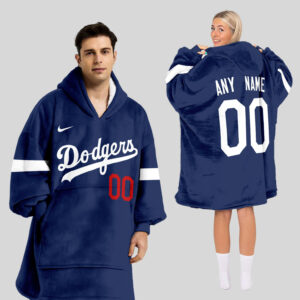 Los Angeles Dodgers MLB Design Blanket Hoodie Custom Name And Number