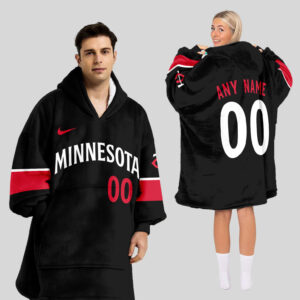 Minnesota Twins MLB Design Blanket Hoodie Custom Name And Number