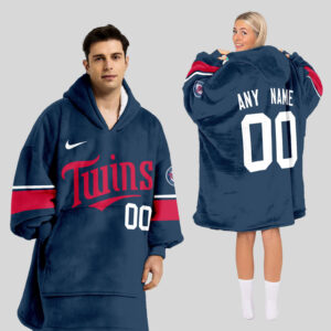 Minnesota Twins MLB Design Blanket Hoodie Custom Name And Number