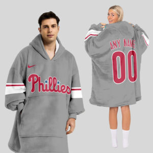Philadelphia Phillies MLB Design Blanket Hoodie Custom Name And Number