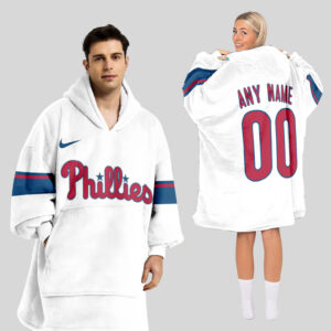 Philadelphia Phillies MLB Design Blanket Hoodie Custom Name And Number