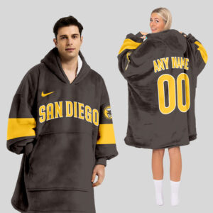 San Diego Padres MLB Design Blanket Hoodie Custom Name And Number