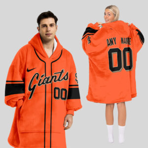 San Francisco Giants MLB Design Blanket Hoodie Custom Name And Number