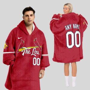 St. Louis Cardinals MLB Design Blanket Hoodie Custom Name And Number