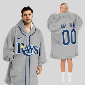 Tampa Bay Rays MLB Design Blanket Hoodie Custom Name And Number