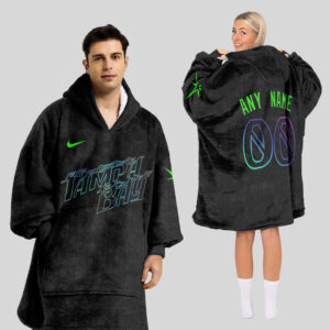 Tampa Bay Rays MLB Design Blanket Hoodie Custom Name And Number