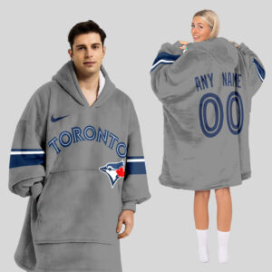 Toronto Blue Jays MLB Design Blanket Hoodie Custom Name And Number