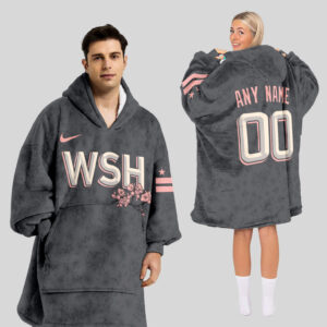 Washington Nationals MLB Design Blanket Hoodie Custom Name And Number
