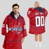 Washington Capitals Football Unisex Blanket Hoodie Custom Name And Number
