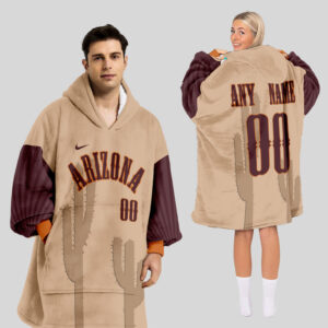 Arizona Diamondbacks MLB Design Blanket Hoodie Custom Name And Number