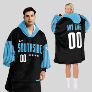 Chicago White Sox MLB Design Blanket Hoodie Custom Name And Number