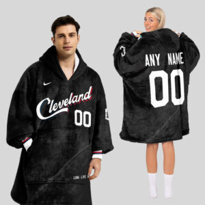 Cleveland Guardians MLB Design Blanket Hoodie Custom Name And Number