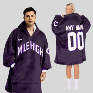 Colorado Rockies MLB Design Blanket Hoodie Custom Name And Number