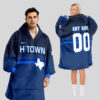 Houston Astros MLB Design Blanket Hoodie Custom Name And Number