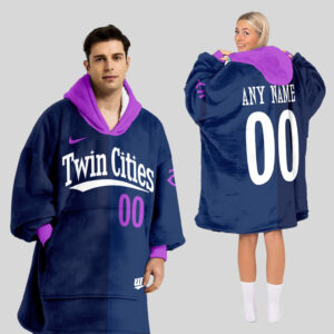 Minnesota Twins MLB Design Blanket Hoodie Custom Name And Number