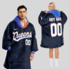New York Mets MLB Design Blanket Hoodie Custom Name And Number