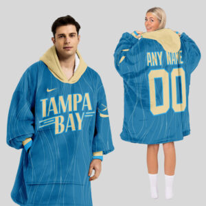 Tampa Bay Rays MLB Design Blanket Hoodie Custom Name And Number